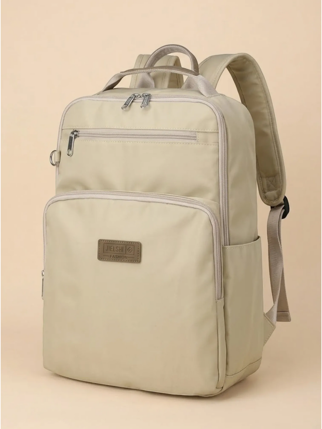 Sac à dos femme organisateur ordinateur portable voyage Beige