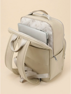 Sac à dos femme organisateur ordinateur portable voyage Beige