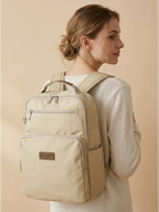 Sac à dos femme organisateur ordinateur portable voyage Beige
