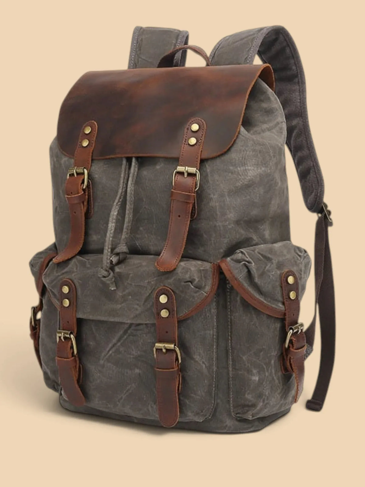 Sac à Dos Femme Urbain Simili Cuir Ordinateur Gris / 16 pouces