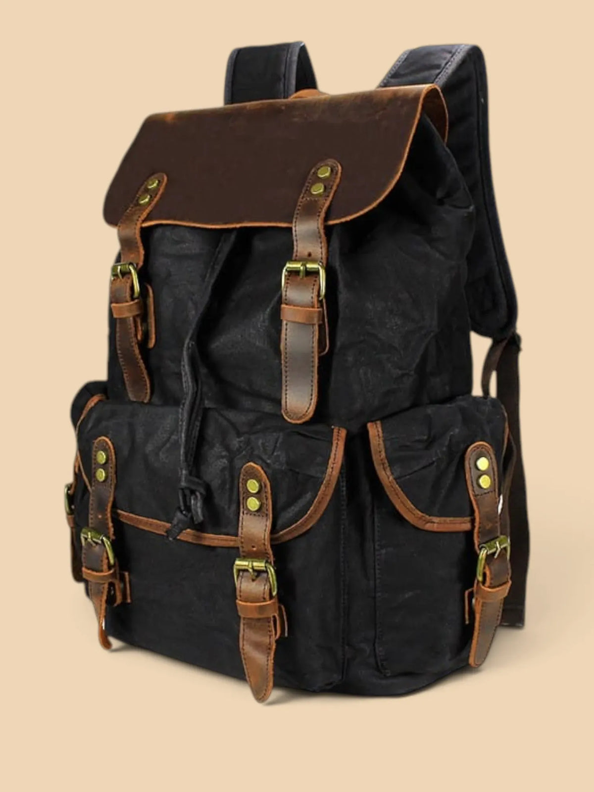 Sac à Dos Femme Urbain Simili Cuir Ordinateur Noir / 16 pouces