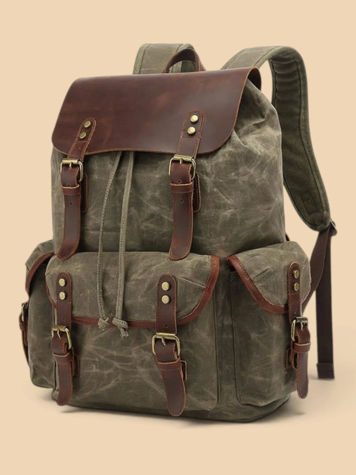 Sac à Dos Femme Urbain Simili Cuir Ordinateur Vert / 16 pouces