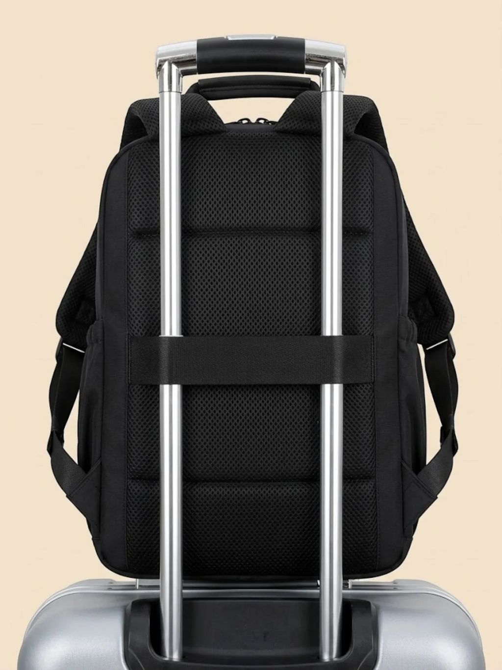 Sac à dos femme voyage ordinateur trolley compatible Noir