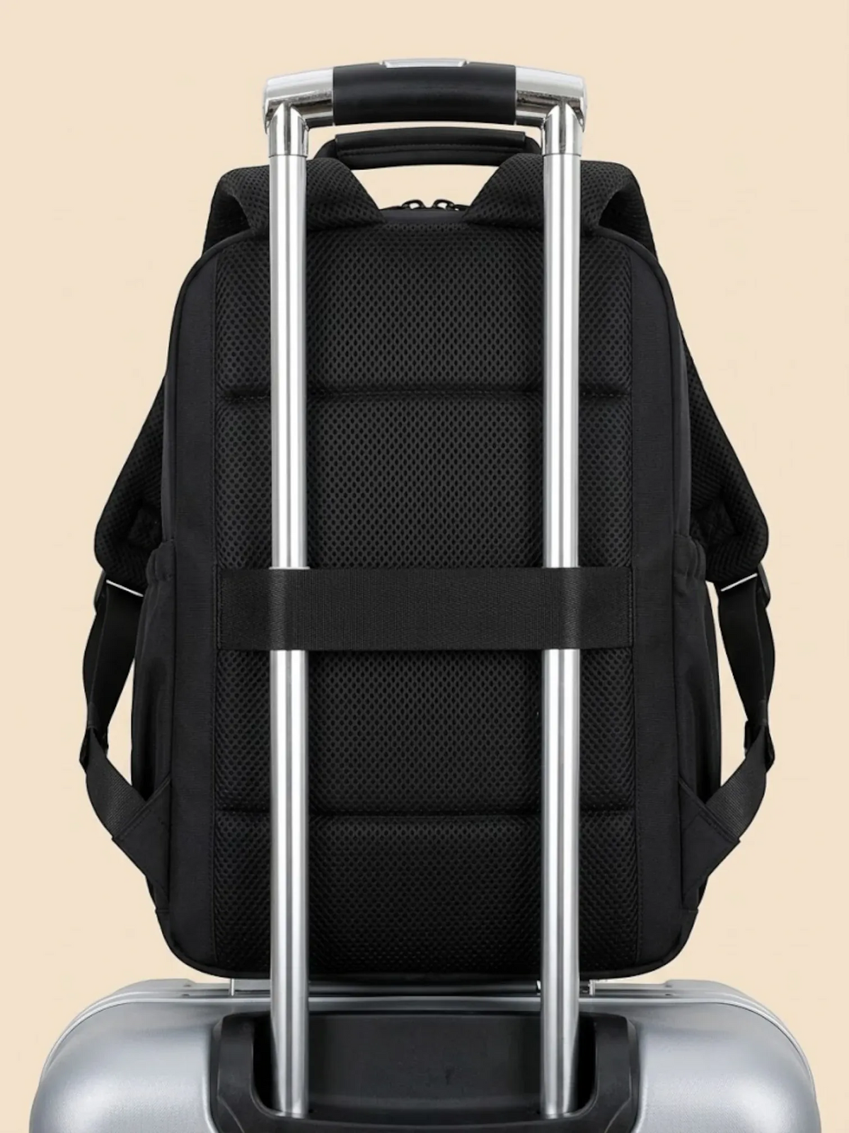 Sac à dos femme voyage ordinateur trolley compatible Noir
