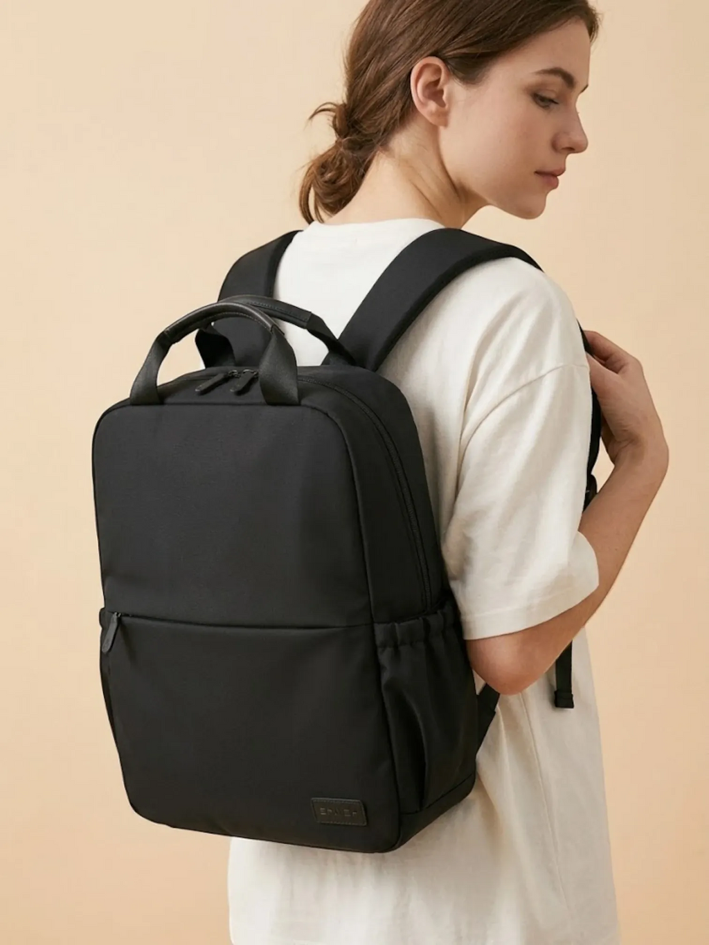 Sac à dos femme voyage ordinateur trolley compatible Noir