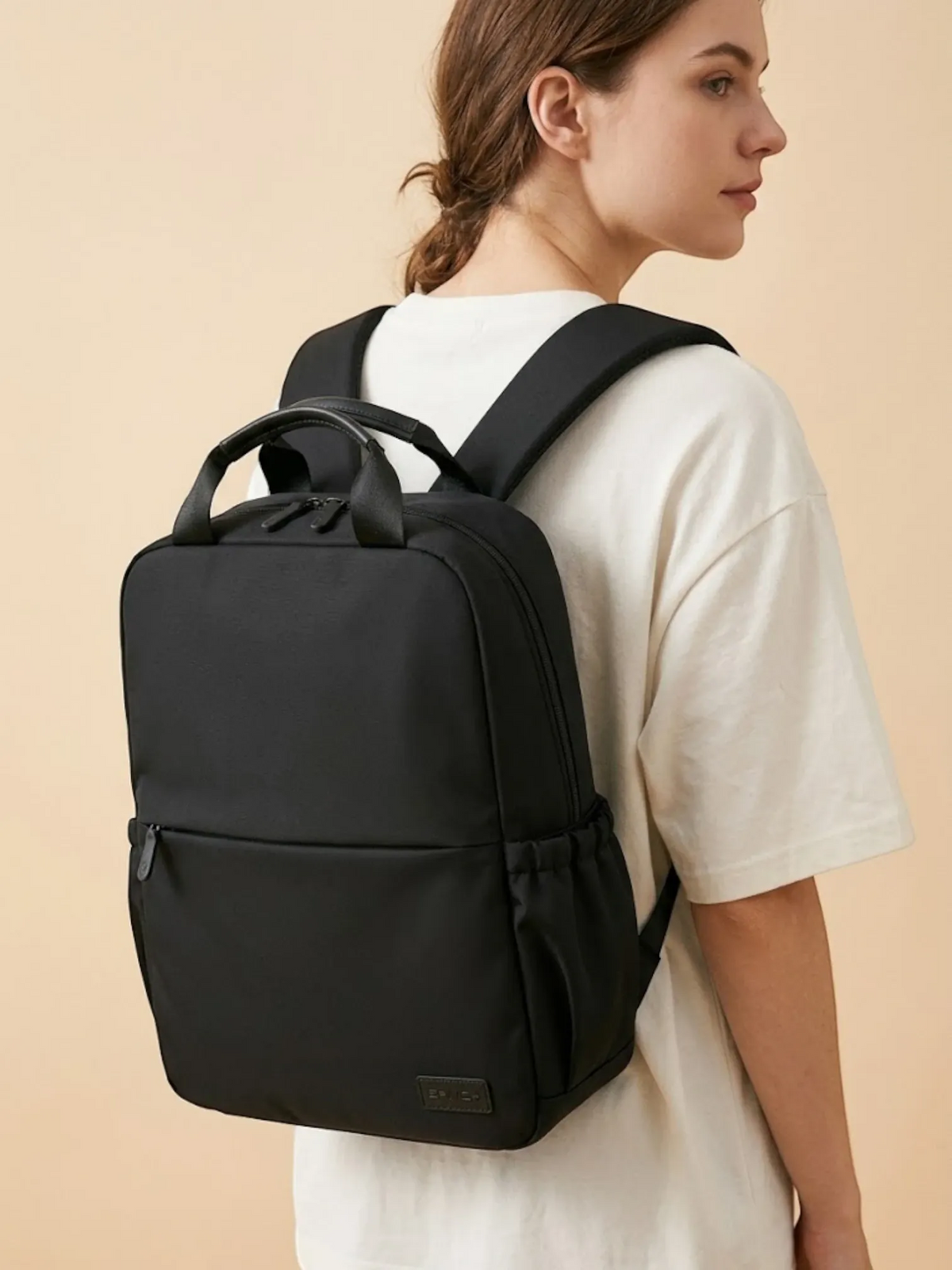 Sac à dos femme voyage ordinateur trolley compatible Noir