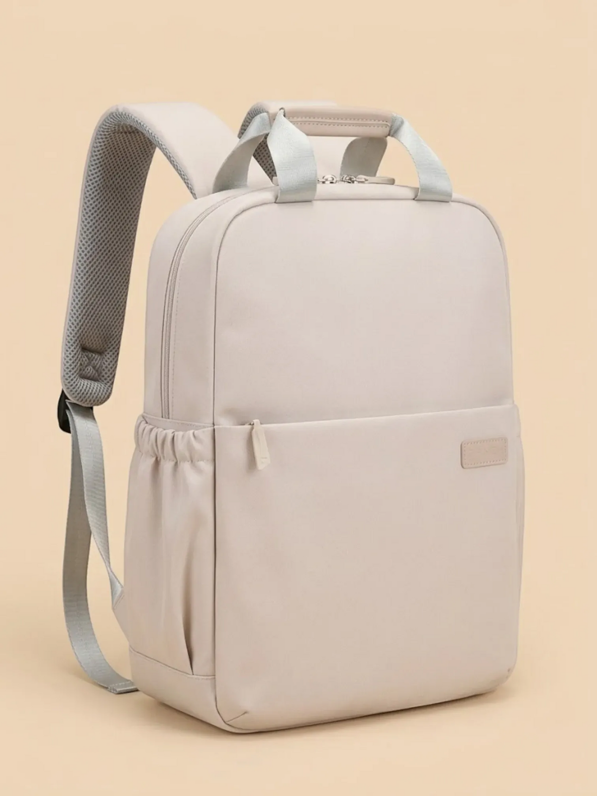 Sac à dos femme voyage ordinateur trolley compatible Beige