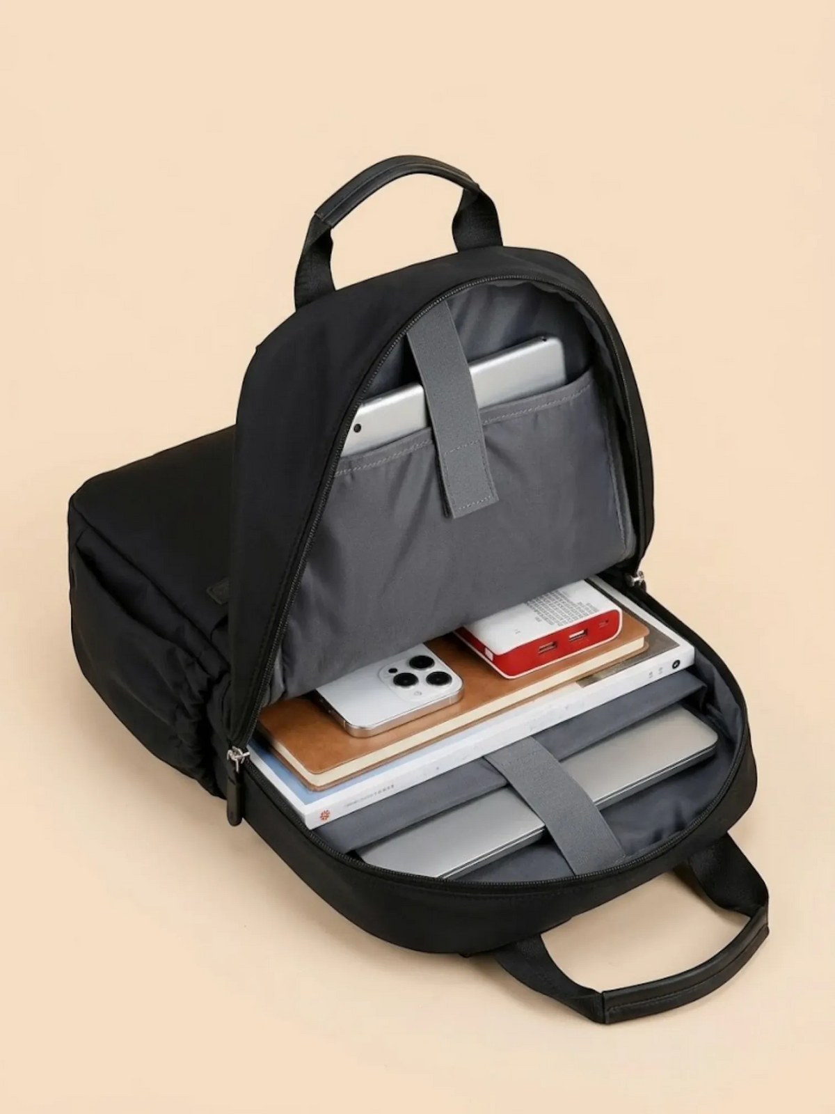 Sac à dos femme voyage ordinateur trolley compatible Noir