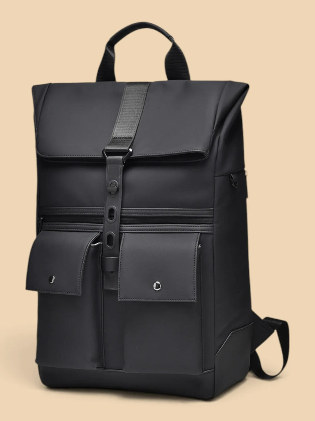 Sac a dos ordinateur femme étanche design Noir / 16 pouces