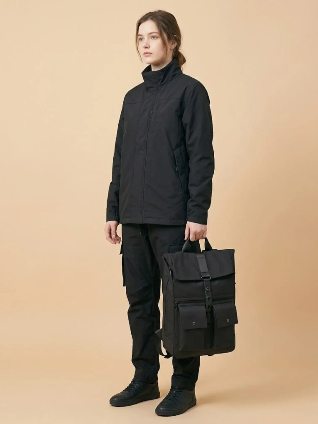 Sac a dos ordinateur femme étanche design Noir / 16 pouces