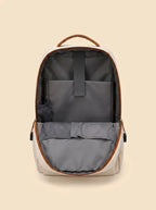 Sac à Dos Ordinateur Femme Nylon Élégant Beige / 15 pouces