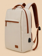Sac à Dos Ordinateur Femme Nylon Élégant Beige / 15 pouces