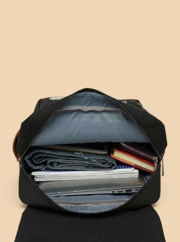 Sac a dos ordinateur vintage classique Noir / 16 pouces