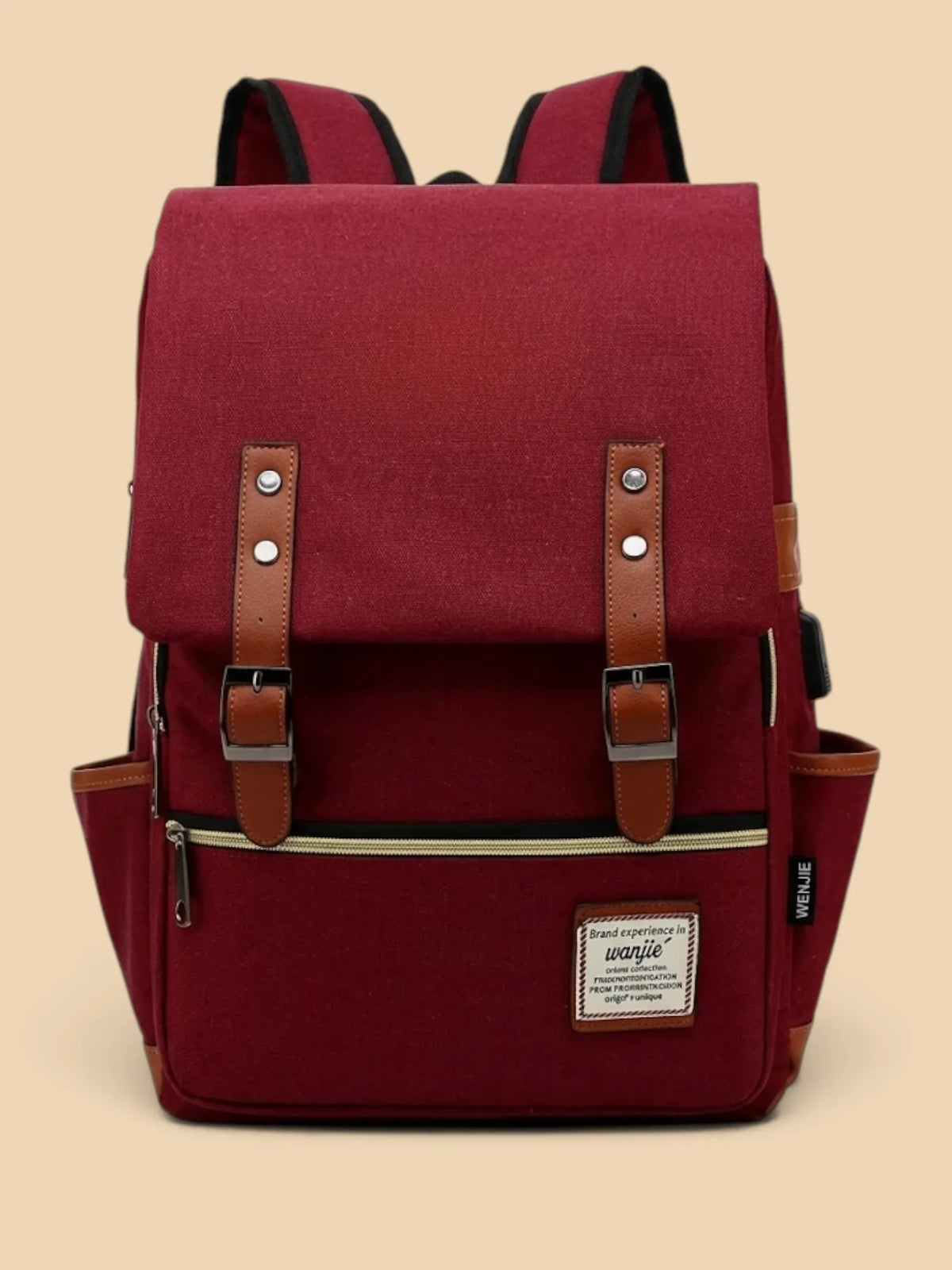Sac a dos ordinateur vintage classique Rouge / 16 pouces