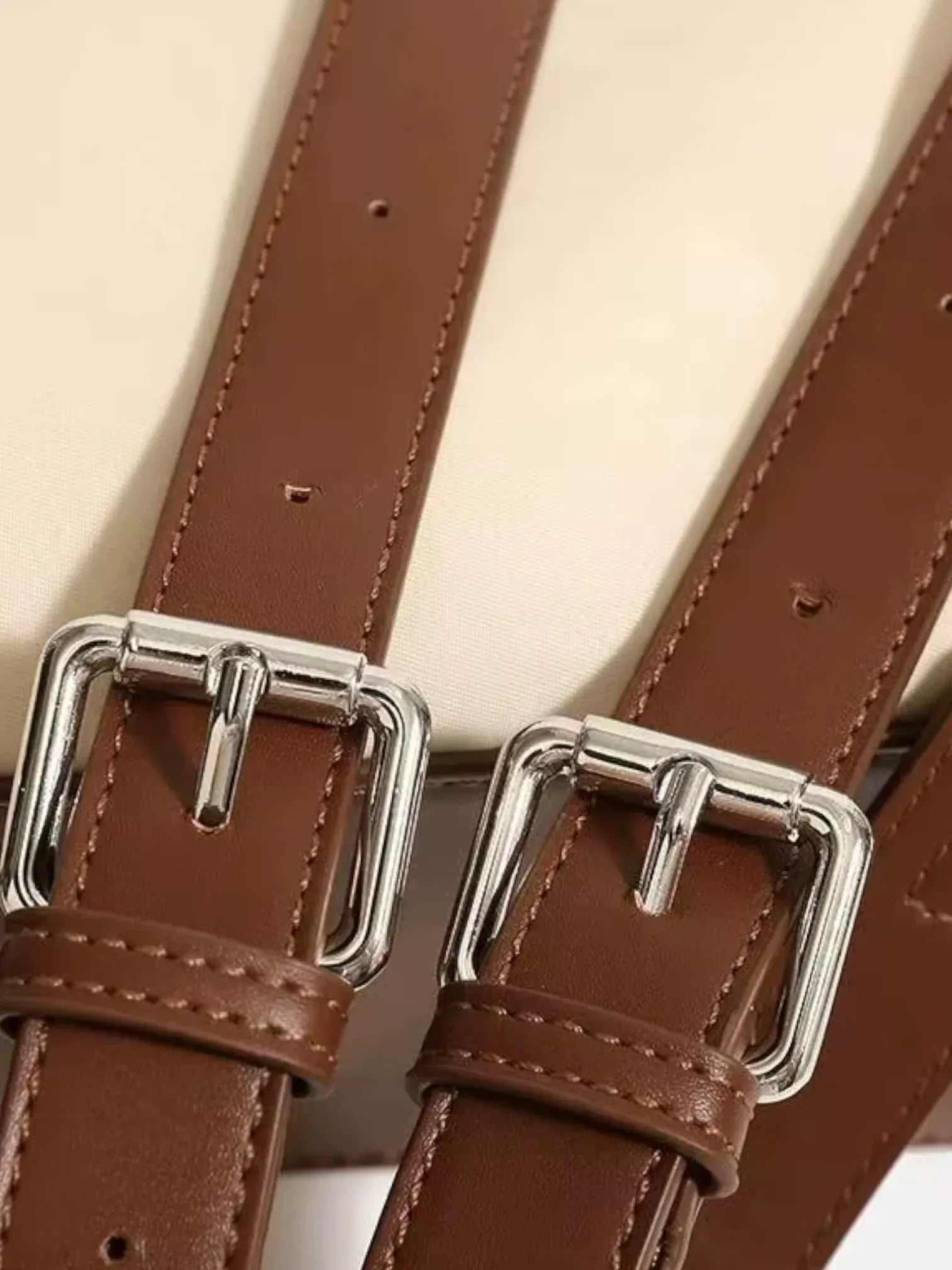 Sac a Main a Dos de Cours Beige