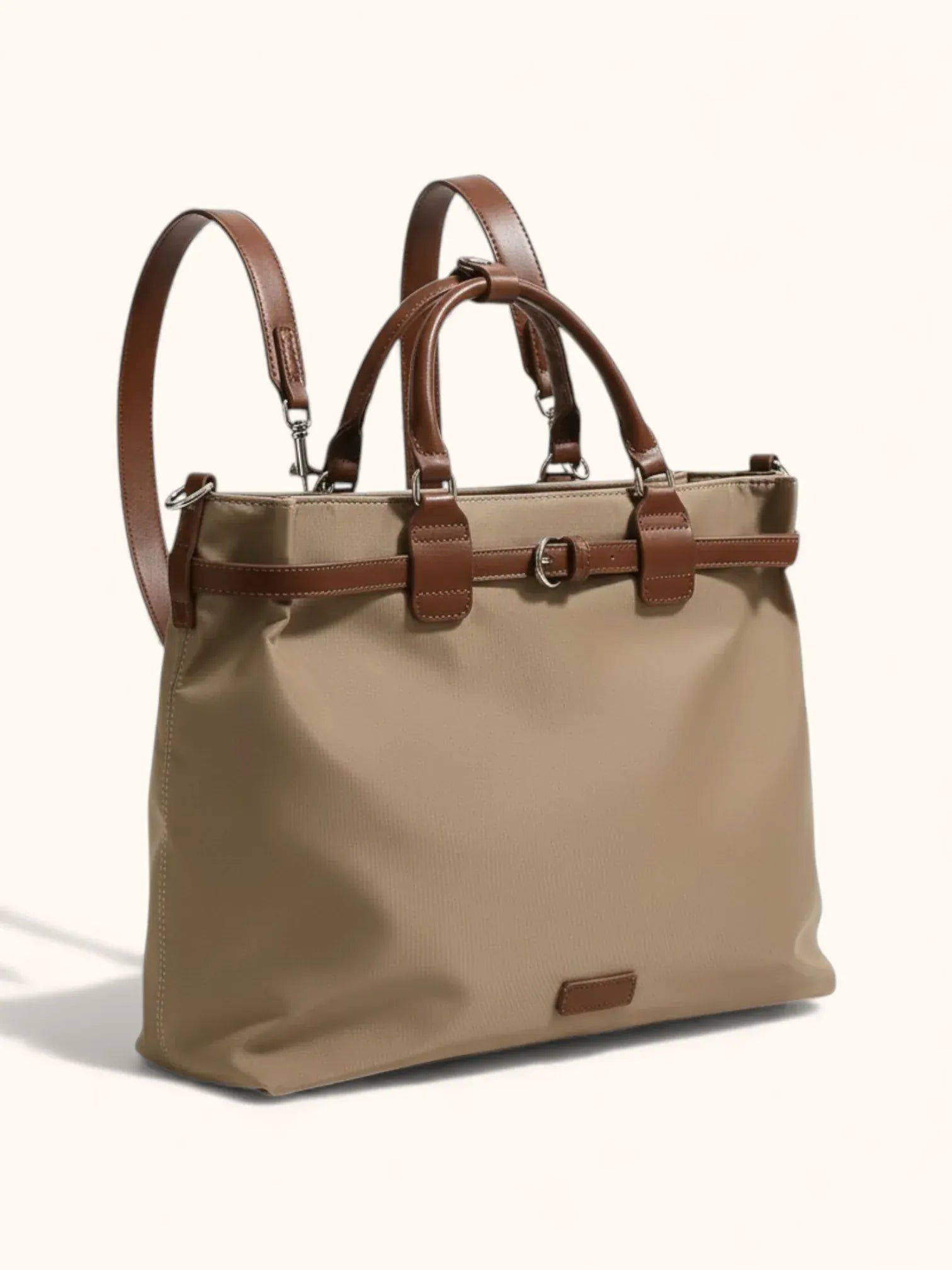 Sac a Main a Dos de Cours Khaki