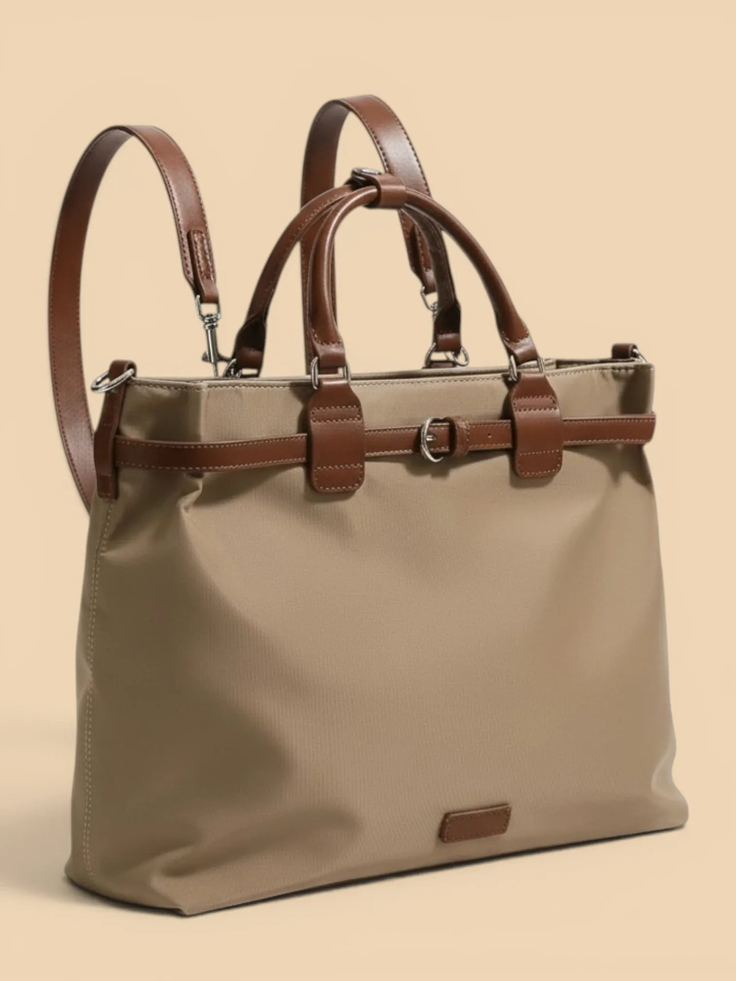 Sac a Main a Dos de Cours Khaki