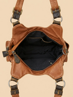 Sac a Main Cabas Camel Western Marron