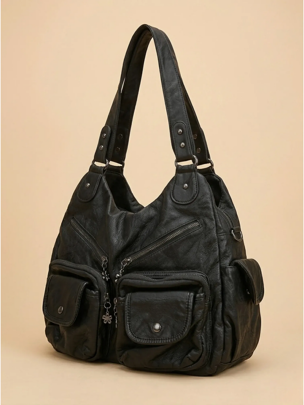 Sac a Main de Cours Baroudeur Noir Noir