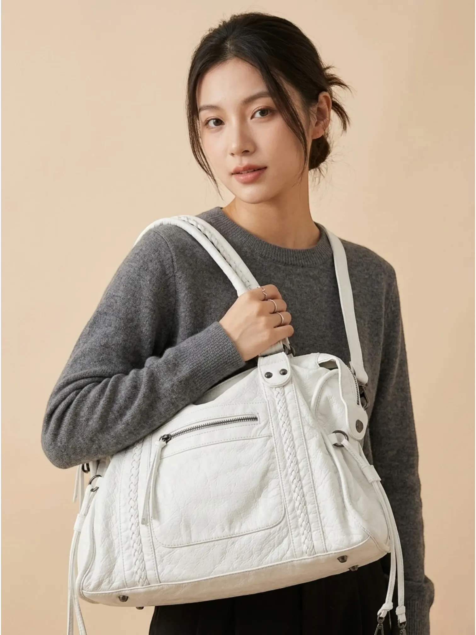Sac a Main de Cours Blanc Blanc