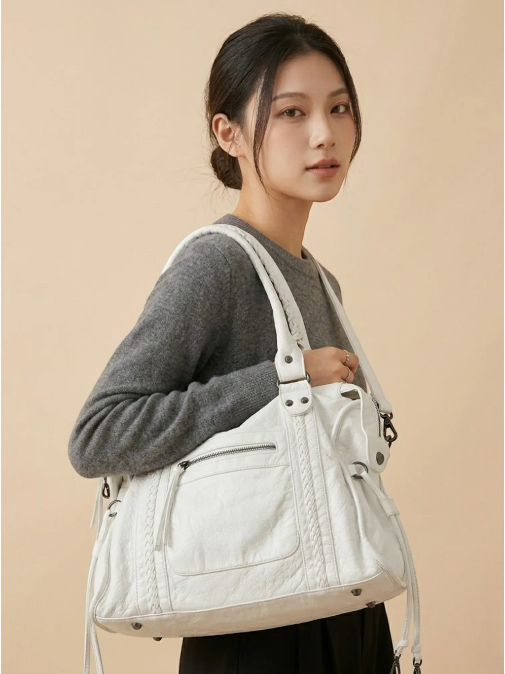 Sac a Main de Cours Blanc Blanc
