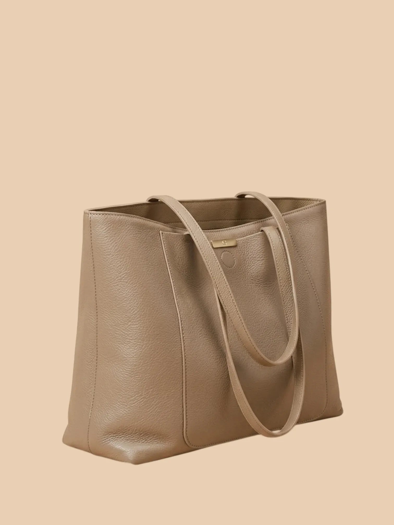 Sac a Main de Cours Cabas Abricot