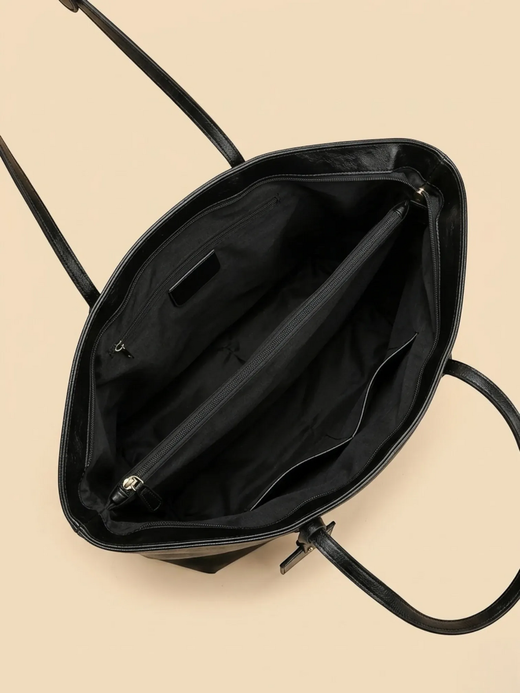 Sac a Main de Cours Élégant en Cuir Noir