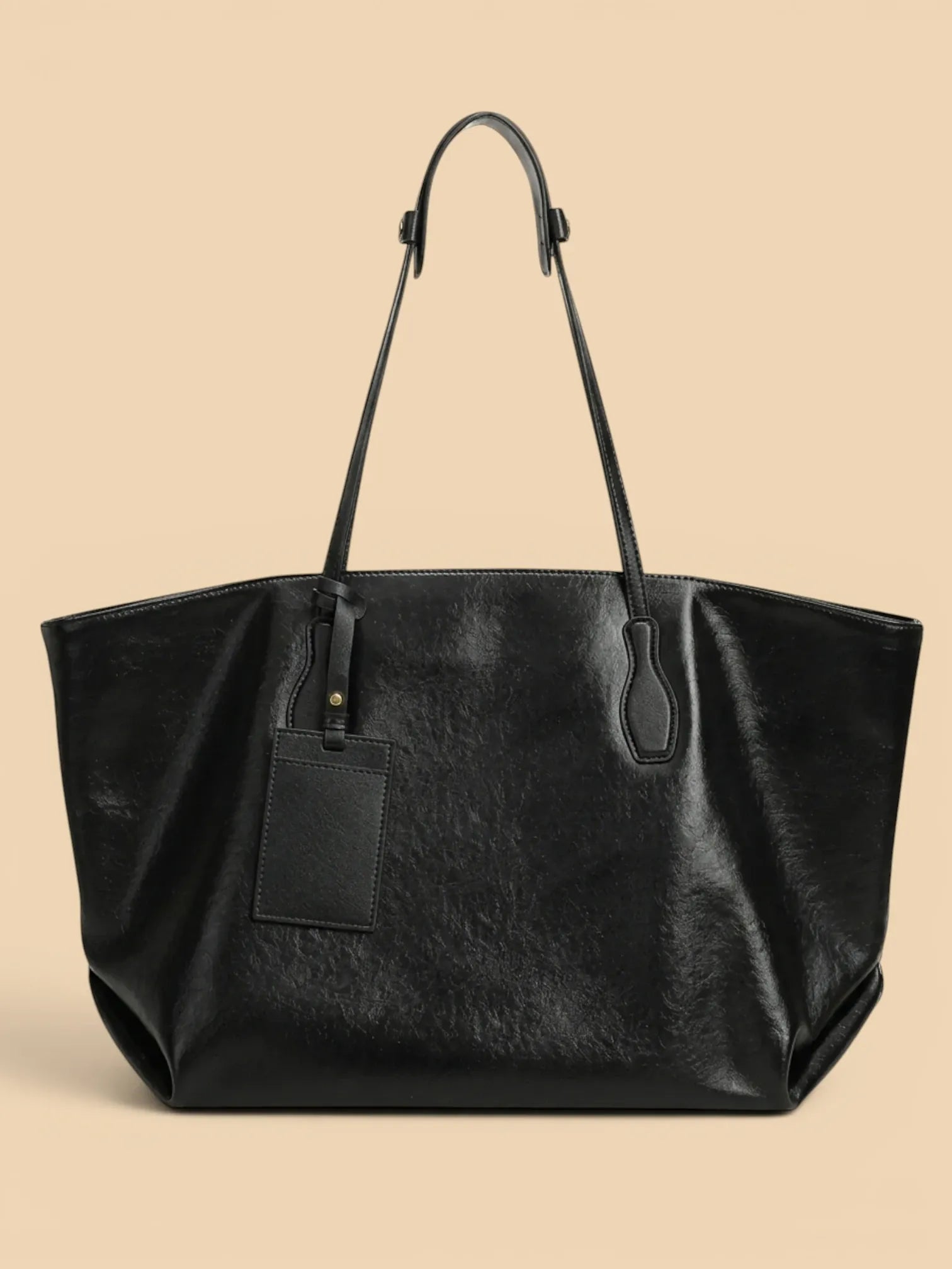 Sac a Main de Cours Élégant en Cuir Noir