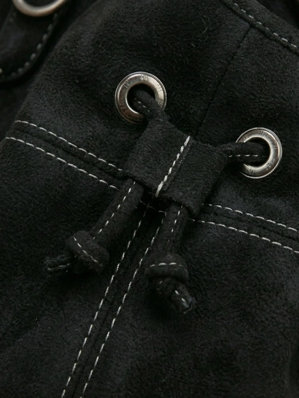 Sac a Main de Cours en Similicuir Surpiqué Noir