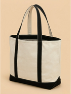 Sac a main de cours en toile élégant Noir
