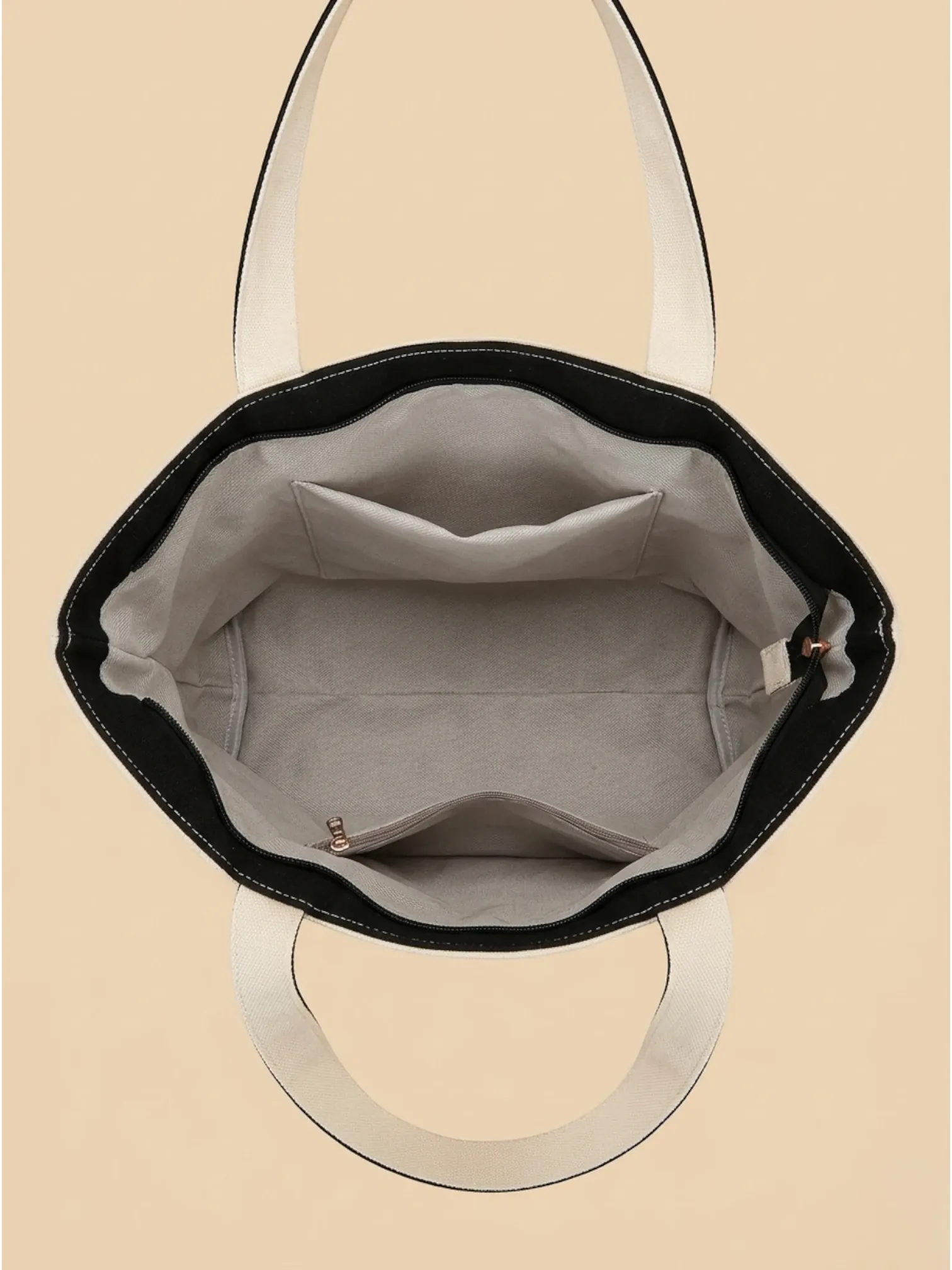 Sac a main de cours en toile élégant Noir