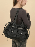 Sac a Main de Cours Gargo Multipoche Noir