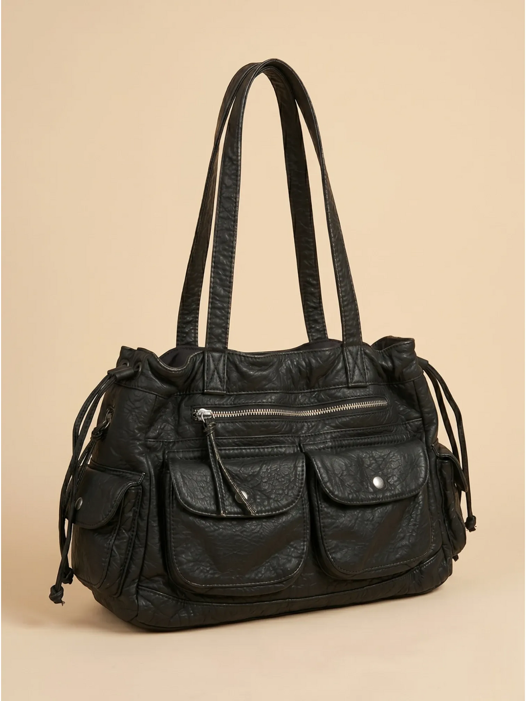 Sac a Main de Cours Gargo Multipoche Noir