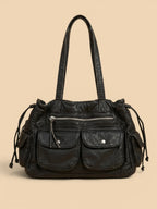 Sac a Main de Cours Gargo Multipoche Noir