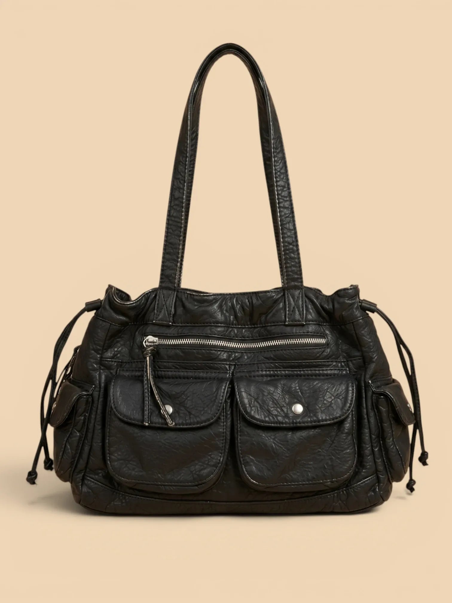 Sac a Main de Cours Gargo Multipoche Noir