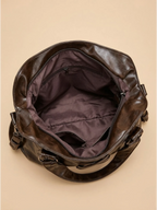 Sac a Main de Cours Lanière Rétro Café