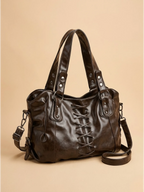 Sac a Main de Cours Lanière Rétro Café