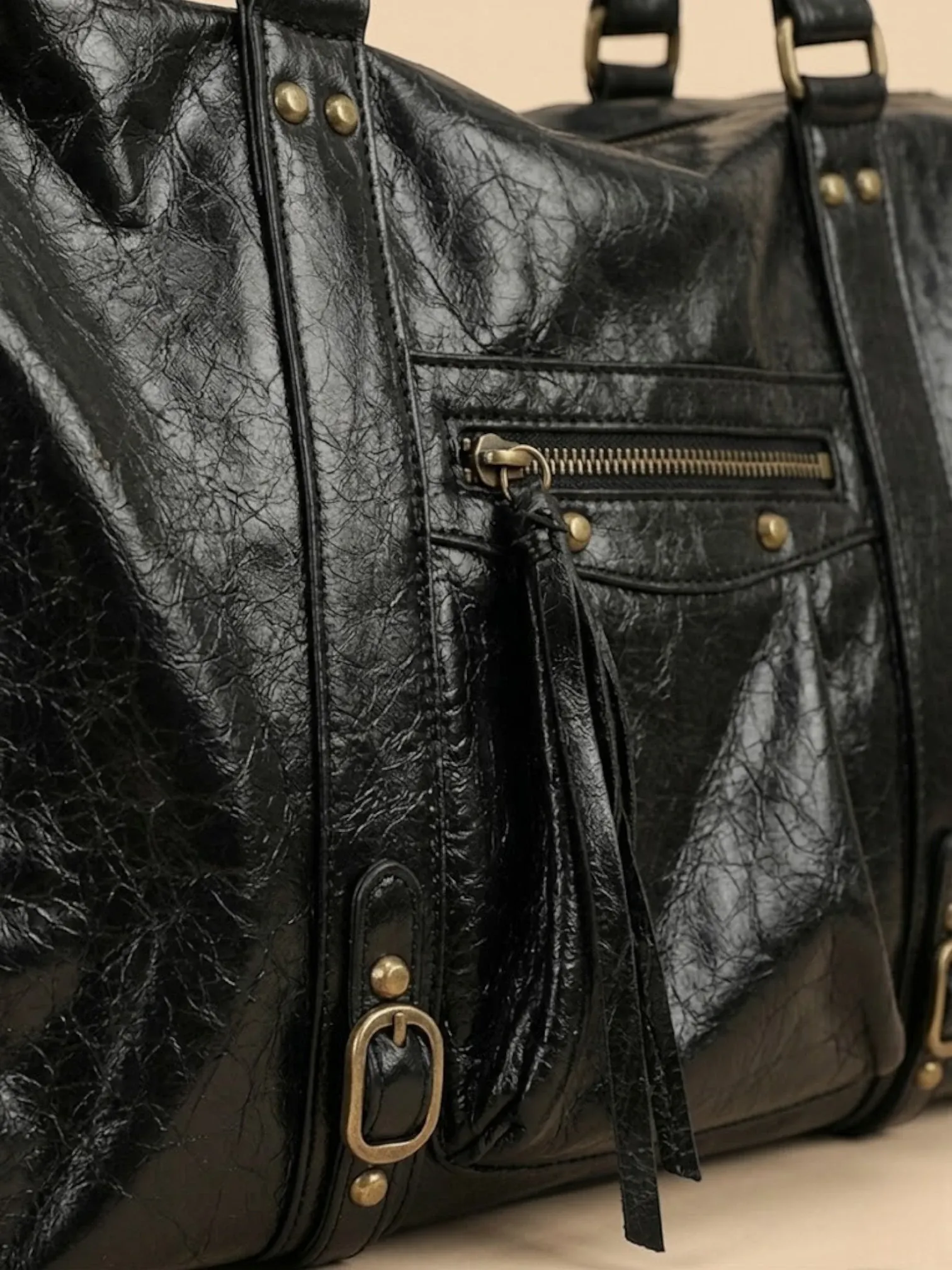 Sac a main de cours large Noir