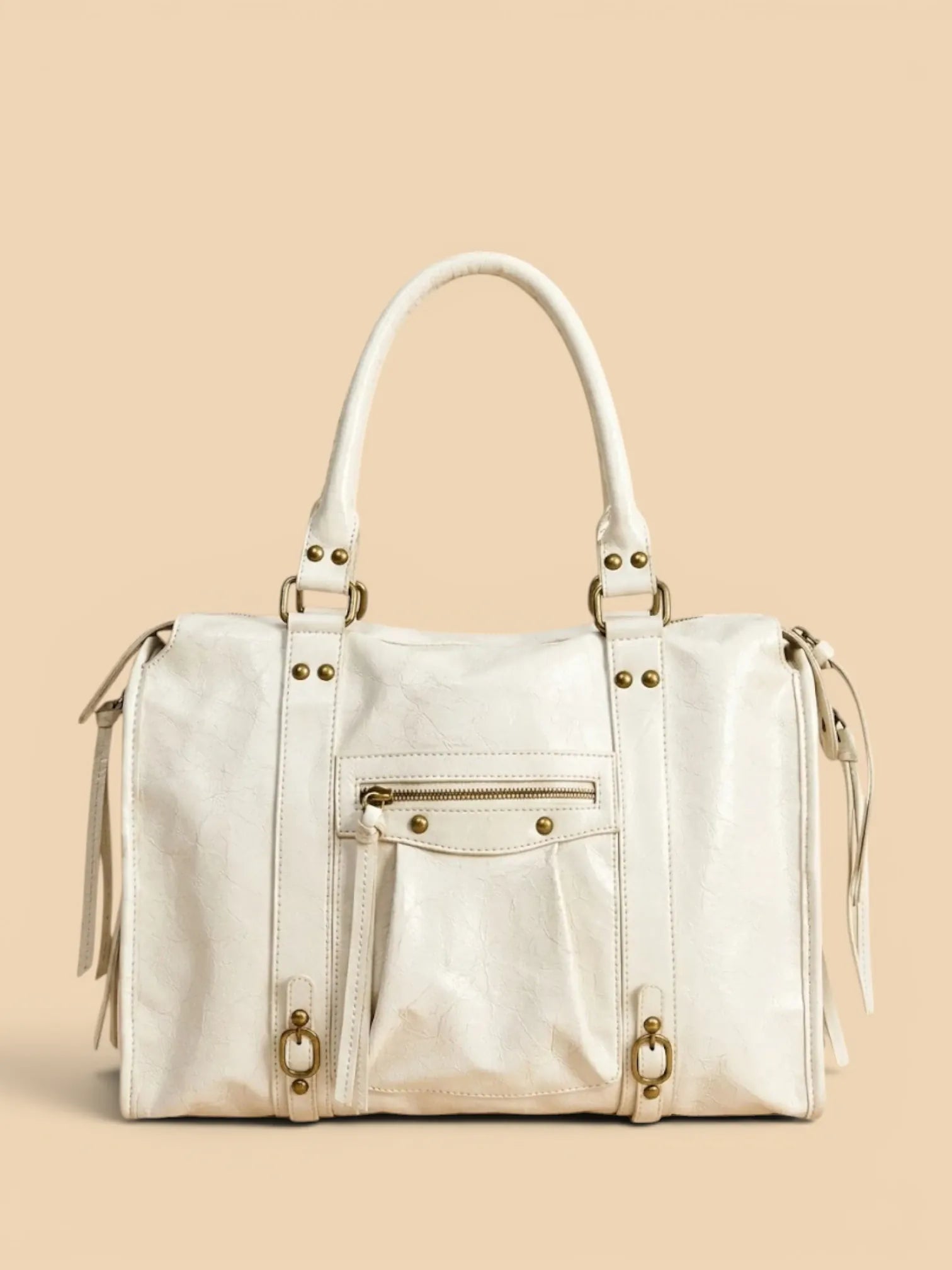 Sac a main de cours large Crème