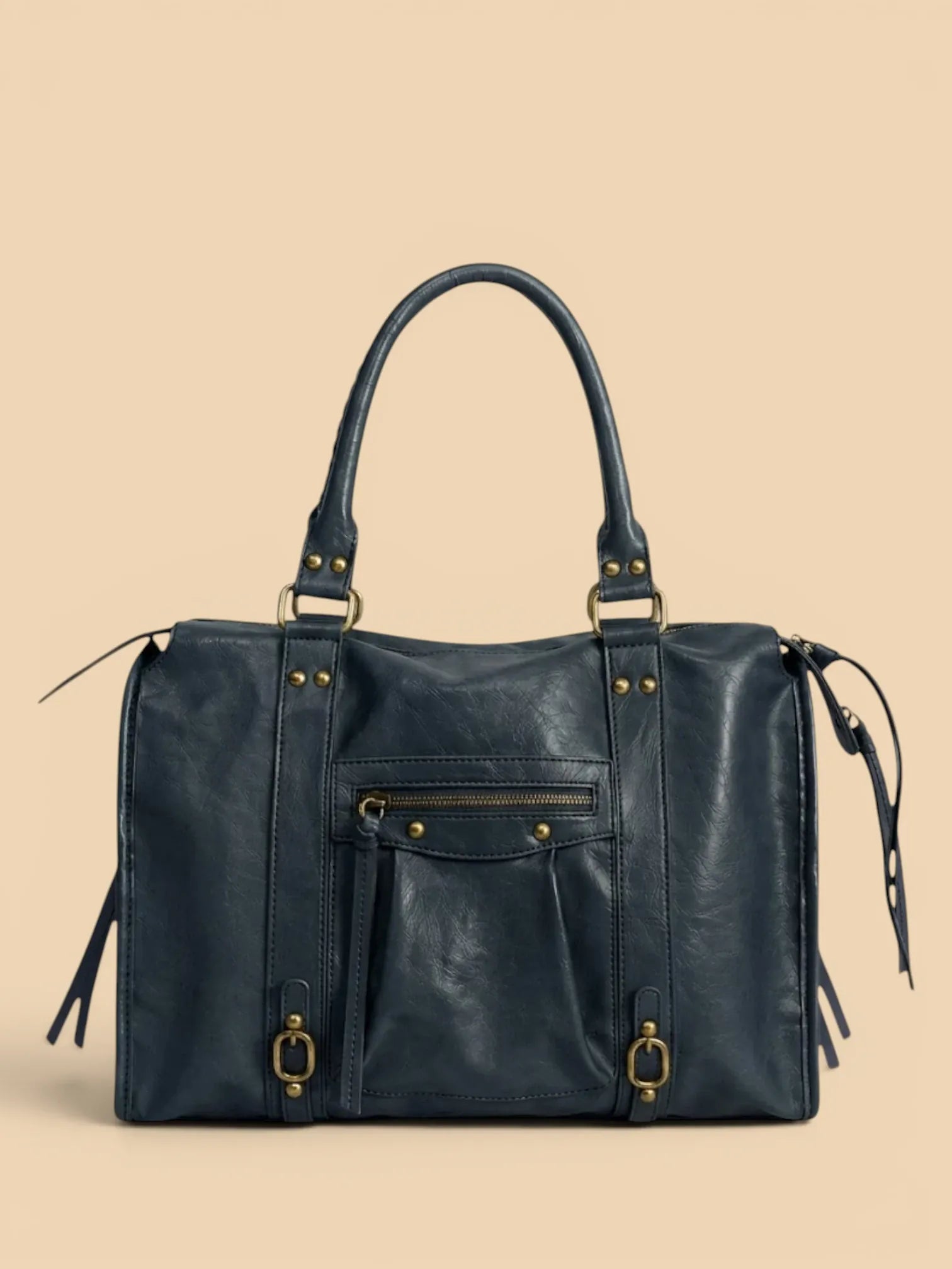 Sac a main de cours large Marine