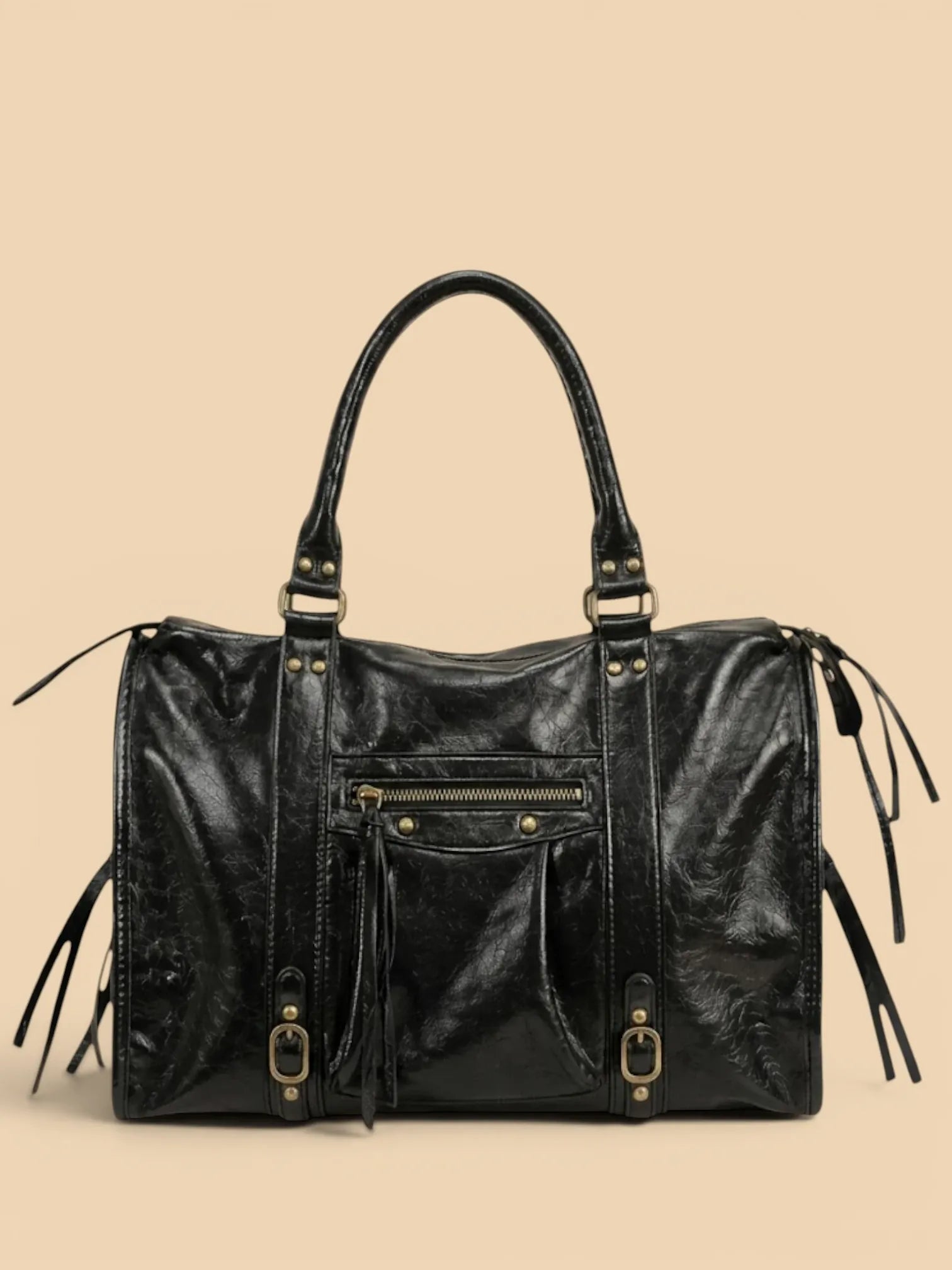 Sac a main de cours large Noir