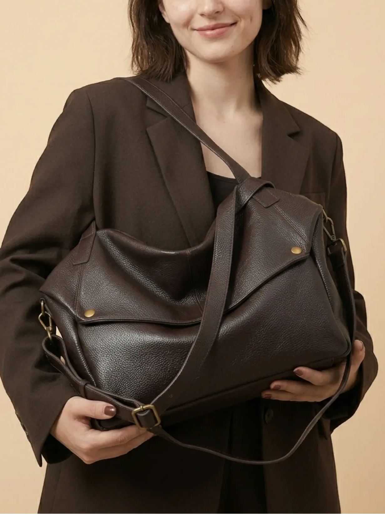 Sac a Main de Cours Marron Café