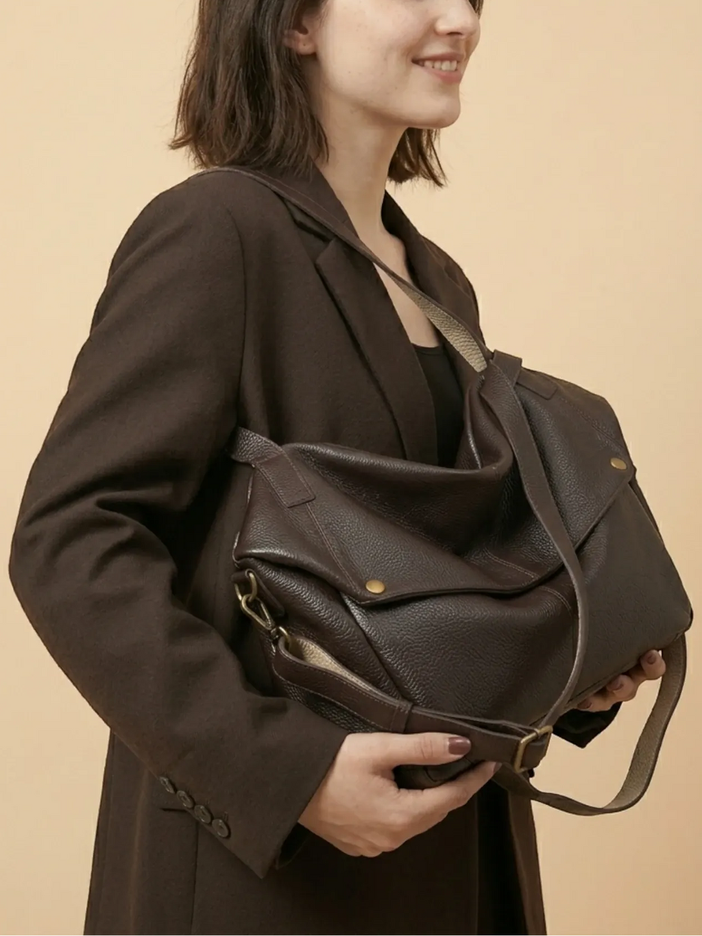 Sac a Main de Cours Marron Café