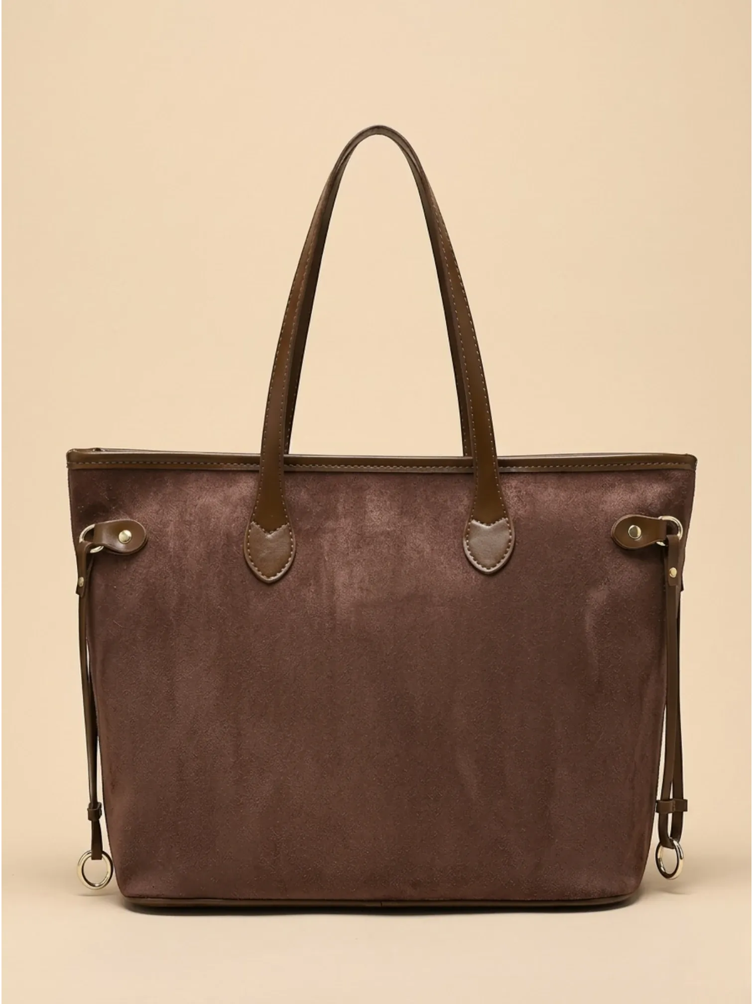 Sac a Main de Cours Marron en Suédine Café