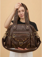 Sac a Main de Cours Y2K Fleur Café