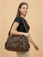 Sac a Main de Cours Y2K Fleur Café