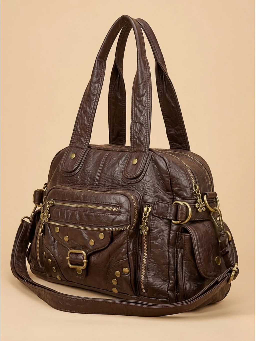 Sac a Main de Cours Y2K Fleur Café