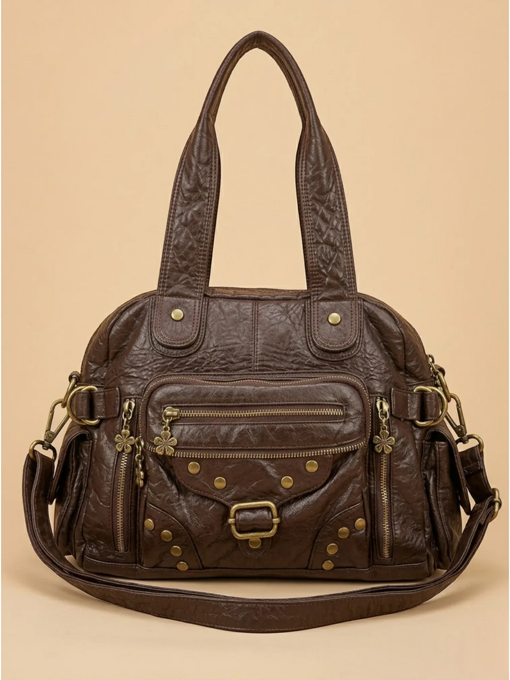 Sac a Main de Cours Y2K Fleur Café