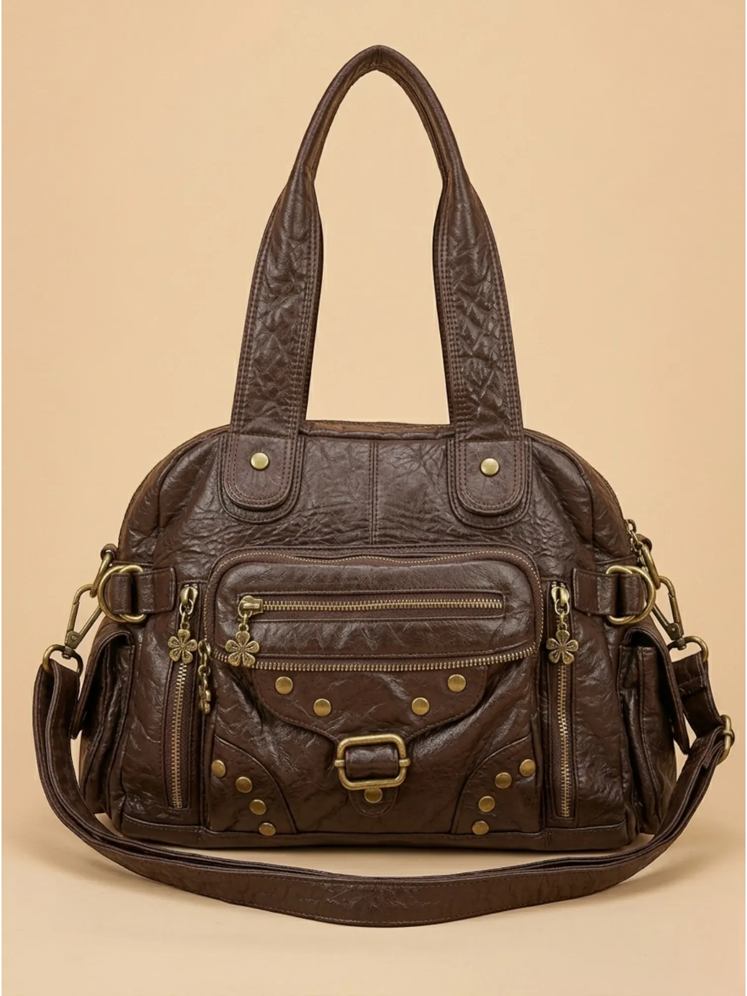 Sac a Main de Cours Y2K Fleur Café