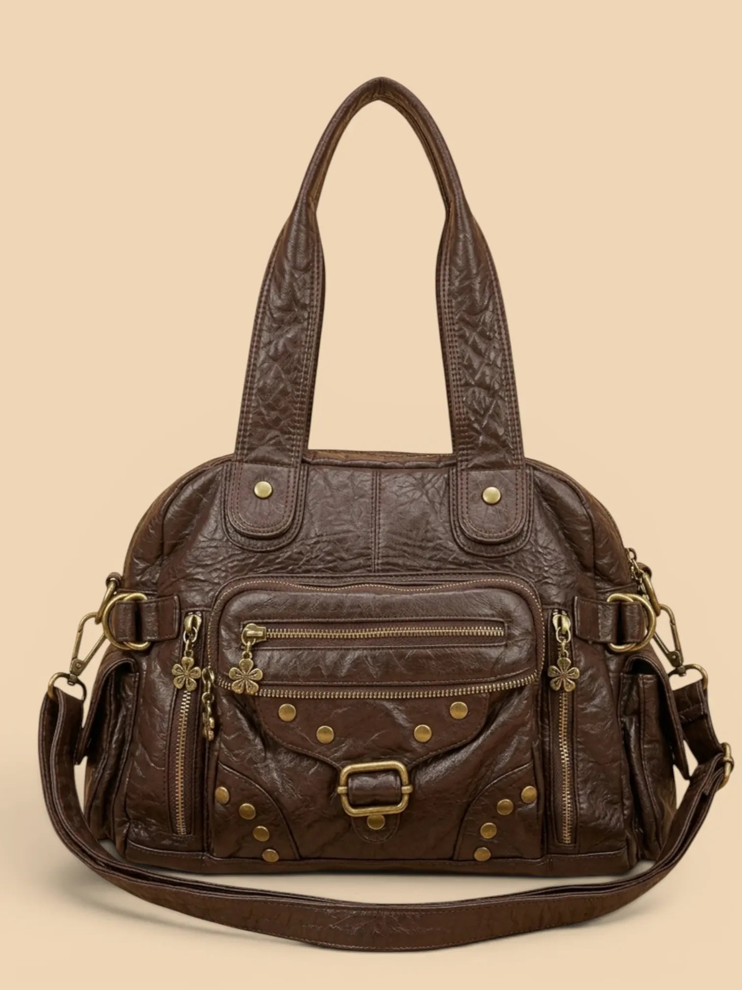 Sac a Main de Cours Y2K Fleur Café